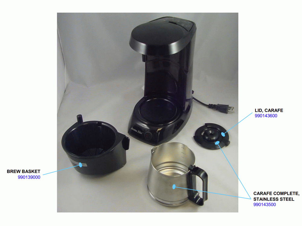 Diagram Diagram and Parts List for HDC500CS  Hamilton Beach Coffee Maker